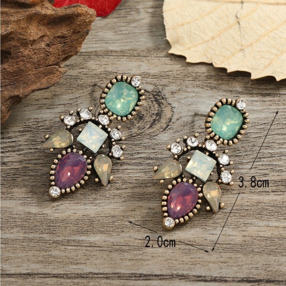 Celeste Heirloom Multicolor Drop Earrings - Picture 4 of 4